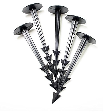 A partir de 10 chevilles d'ancrage au sol - Piquets pour bâches de jardin non tissées, couverture de bac à sable, nappes anti-mauvaises herbes en non-tissé, filet à taupe, bâches multi-usage