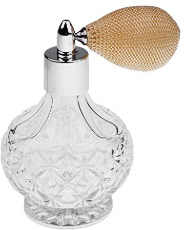 MagiDeal 100ml Vintage Cristal Bouteille de Parfum Vide en Verre Claire Vaporisateur Voyage pour Femmes - Jaune