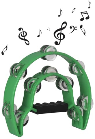 Pandereta con forma de media (verde)