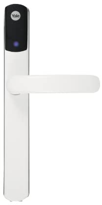Yale SD-L1000-WH Conexis L1 Smart Keyless Door Handle for Home Security, Remote Lock/Unlock, App Control, Key Card and Phone Tag Included, White Finish [BSI Approved]