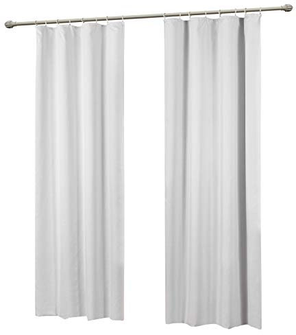 Laneetal Verdunklungsvorhang mit Kräuselband, Leichter Thermovorhang Blickdicht, Verdunklungsgardine, Thermogardine für Schlafzimmer, Gardine Lichtundurchlässig, Weiß, 135x245 cm, 2 Stücke