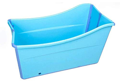 Adultos Bañera Plegable, Niños SPA Bañera Portátil Desmontable Antideslizante para Ducha, Mantenimiento Eficiente De La Temperatura Viaje Tamaño 100 X 50 X 56 Cm,Blue