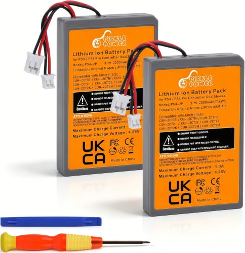 Pickle Power PS4 PS4Pro Battery Replacement for Sony Playstation 4 Dualshock 4 V1 V2 Controller CUH-ZCT2 CUH-ZCT2E CUH-ZCT1E CUH-ZCT1U