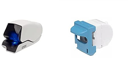 Rapid 5025e Agrafeuse électrique en plastique et métal Blanc & Cassette d’Agrafes 5025R, 1500 Agrafes, Agrafe jusqu’à 25 feuilles, Fil robuste, 23271900