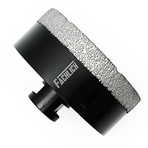 FACHLICH Fliesenbohrer 100mm M14 Diamantbohrer Lochsäge Fliesen für Porzellan Fliese Keramik Granit Marmor Trockenbohren