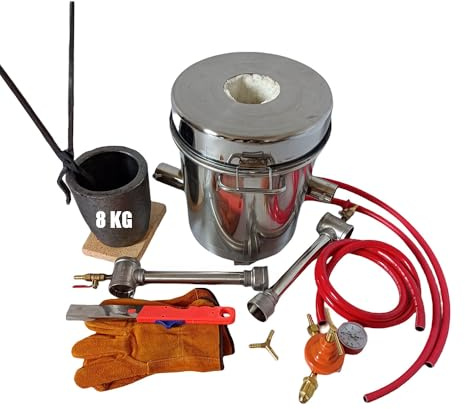 8KG Gas Metal Melting Furnace Propane Forge Casting Tool Gold Foundry Refine
