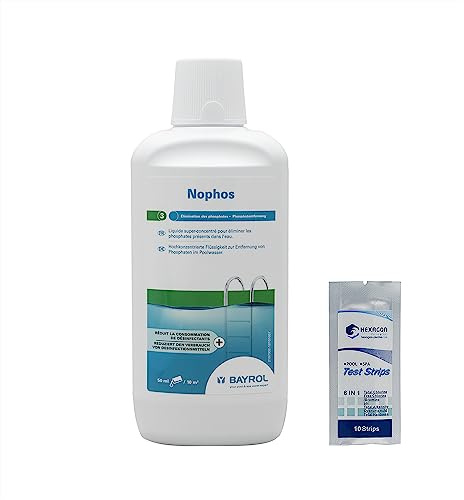 BAYROL NOPHOS Liquide - 1L | Élimine Les Phosphates + 10 Tests HPS OFFERTS 6 en 1