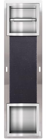Balneo Wall-Box Paper 2 WC-Papierhalter mit Vorratsfach 74 x 20,8 x 14,7 cm | Edelstahl AISI 304, Unterputz-Einbau, nutzt die Vorwand, 100 % wasserdicht, 10 J. + 2 J. Beschichtung