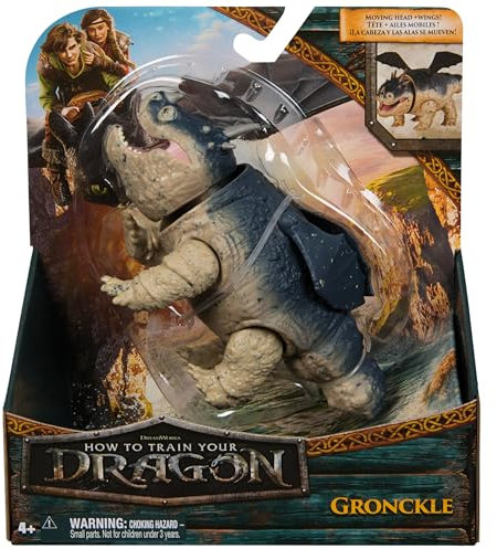 Dreamworks How to Train your Dragon, 12cm lange Basis-Drachenfigur Fleischklops, Drachenzähmen leicht gemacht, Spielzeug für Kinder ab 4 Jahren