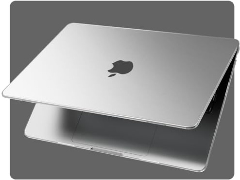 EooCoo Hülle kompatibel für MacBook Air 15 Zoll M4 M3 M2 A3241 A3114 A2941 (2026 2025-2023 Freisetzung), [passend zur Offiziellen Farbe] Ultradünne Matt Kratzfeste Hart Schutzhülle, Transluzent