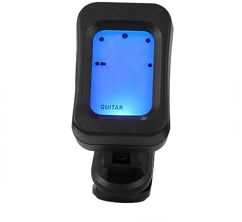 TOYANDONA Elektronisches Stimmgerät Vibrationsbasiert Et-20 für Gitarre und Ukulele LED Anzeige Automatische Abschaltung Schwarz