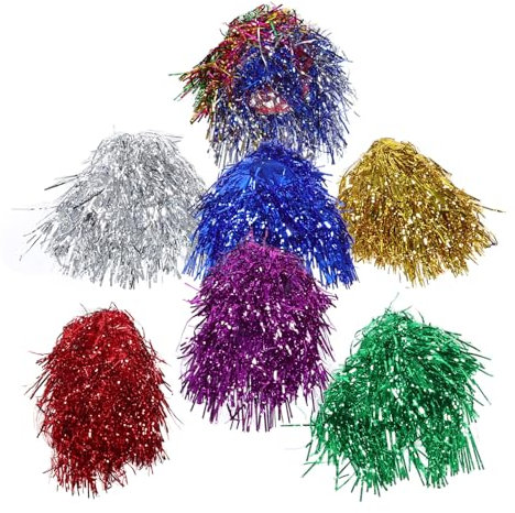 Abaodam 7stücke Perücken Für Frauen Glänzende Partyperücken Bunte Cosplay-perücken Metallische Haarperücken Kunstperücken