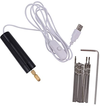 Housoutil 15stücke Mini Elektrische Bohrmaschine Handheld Usb Bohrer Tragbare Mini Bohrer Elektrisch Kabellose Rotationswerkzeug Für Holzbearbeitung