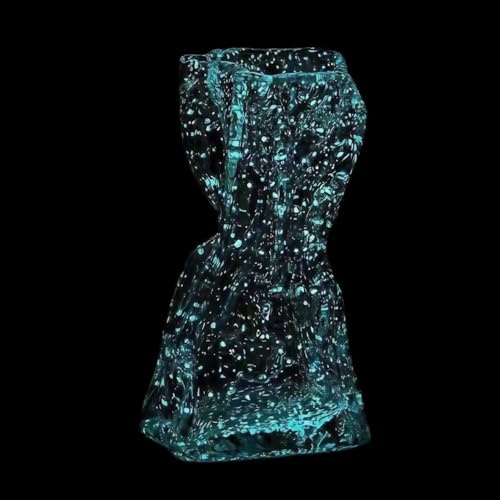 Radefasun Vases Luminous Handmade Glass Flower Vase | Desktop Ornaments Propagation Station Plant Holder for Home Wedding Decor (S, Origami)