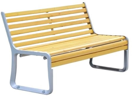 FUHAI-666 Gartenbank Garten-Rückenlehnenbank, Holzstuhl for den Außenbereich, Gestell aus Aluminiumguss, Sitzgelegenheiten for die Freizeit auf der Parkterrasse Gartenmöbel(Groß)