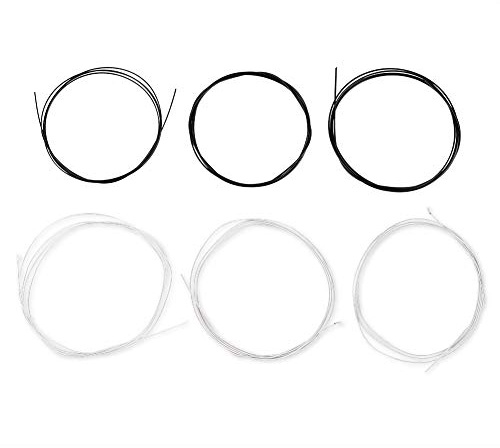 Akustische Gitarrenschnüre, Nylon Gitarrenstrings für Akustikgitarre - Klassische Saiten Set mit schwarzen und weißen Markierungen, C103