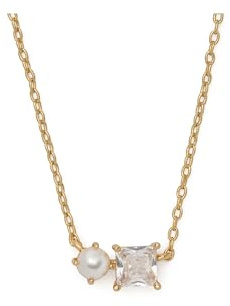 Kate Spade New York Dear Bestie Pendant, Cream/Clear/Gold