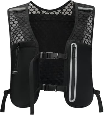 Giubbotto Idratante da Corsa - Zaino Idrico Regolabile Per Corsa - Leggero con Sacca per Acqua e Tasca per Telefono Uomo per Trekking Ciclismo Maratone Campeggio