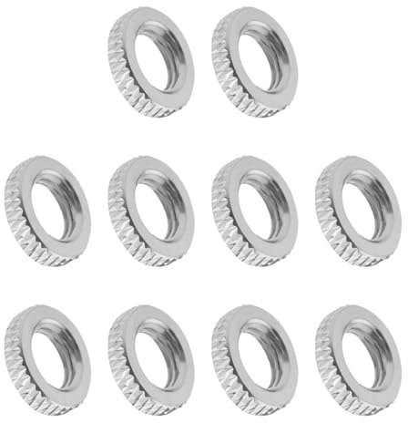 10Pcs Presta Valve Core Lock Ring Nut Presta Valve Cylinder Lock Ring Nuts Accessories for Car Valve Bicycle Valve Insert Air Pump Compressor