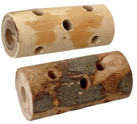 Toyvian 2 pièces Bâtons à Mâcher Bois de Pommier pour Rongeurs Jouets à Mâcher pour Hamsters Cochons Lapins pour Usure Naturelle des Dents et Divertissement