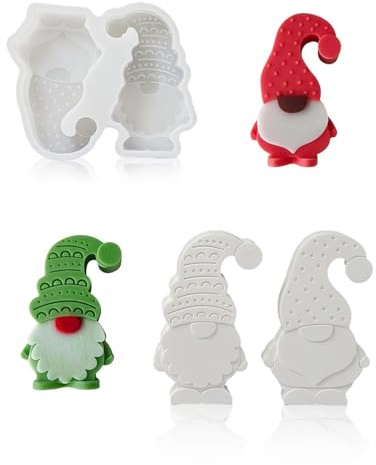 LOZTBUE Stampi natalizi in silicone, stampi in gesso a forma di fata, stampi natalizi in resina, utensili fai da te per dolci, stampi per fondente, stampi in resina per sapone adatti per biscotti