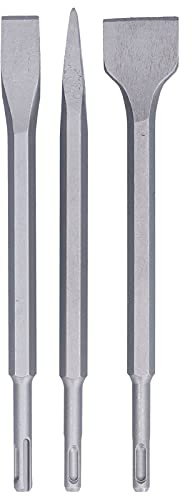 Haofy Set di Punte per Scalpello Robusti Scalpelli in Acciaio Al Carbonio per Lavori di Piastrelle in Calcestruzzo, per la Produzione Industriale di Lavorazione del Legno, 3 Pezzi, Compatibili con,