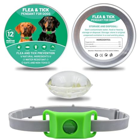 BauPaw Collare Antiparassitario, Pets Collare Antiparassitario, per Prevenire Pulci e Zecche (Verde)