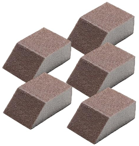Bemonew Heavy Duty Sponge 5 st kolvsvamp, slitstarka skrubbsvampar dubbelsidig förtjockad grytrengörare för botten av stekpannor, 7,6 x 5 cm