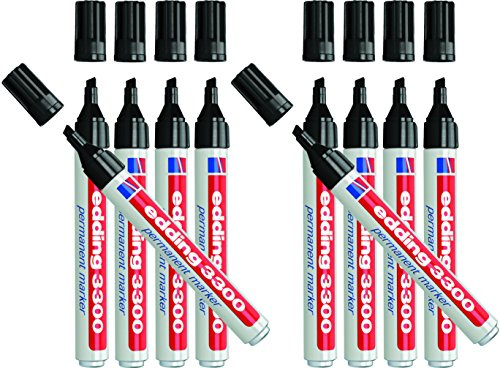 Permanentmarker edding 3300, nachfüllbar, 1 - 5 mm, schwarz 10er Nachfüll-Bundle