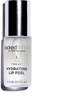 Hydrating Lip Peel - No Rinse Lip Exfoliator & Moisturizer for Dry, Cracked Lips - Vegan Lip Treatment with AHA & Glycolic Acid - Lip Serum & Primer for Smoother, Softer Lips, 0.17 fl oz