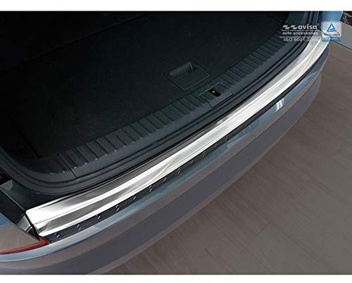 Avisa Edelstahl Heckstoßstangenschutz passgenau | kompatibel mit Skoda Kodiaq 2017-2021 & FL 2021-2024 inkl. RS & Scout - Silber