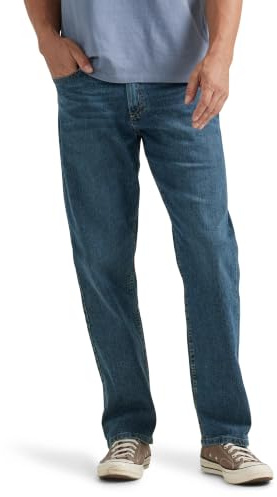 Wrangler Authentics Men's Comfort Flex Waist Relaxed Fit Jean, Smoke, 50W X 30L