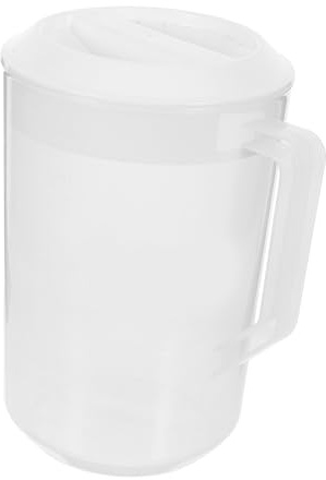 YARNOW Jarra de Plástico con Tapa de Escala 5L para Agua Fría/Caliente, Jugo y Té Helado ()