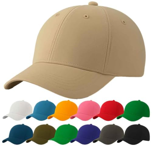 4sold Baseballkeps unisex, i bomull, ren färg, baseboard basebollkeps, sten, En Storlek