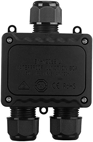 revolt Kabelverbinder Outdoor: Outdoor-Kabel-Verbindungsbox, 3-fach, für Kabel mit Ø 9-14 mm, IP68 (Verbindungsbox IP68 für Erdkabel, Kabelverbinder außen, Pumpe)