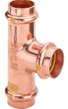 GAS Profipress Raccordo in Rame DVGW, SC-Contur (V-Kontur) (T-Section Ridotto, 22x15x22)