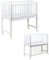 Baby Delux Baby Beistellbett weiß 90x40 cm Babybett Stubenwagen höhenverstellbar mobil mit Rädern und Matratze