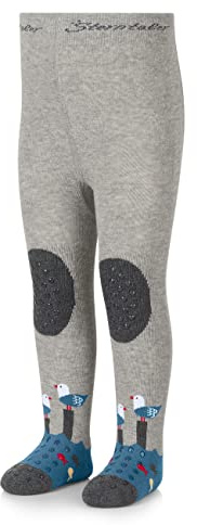 Sterntaler crawling tights robbe unisex baby tights, Light Grey, Mottled, 74