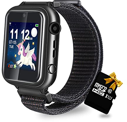 Retysaz Smart Watch 24 Game Smart Watch per bambini, contapassi, telefono, alla moda, per bambini dai 3 ai 14 anni, ottimo regalo per ragazze e ragazzi, giocattoli elettronici per l'apprendimento