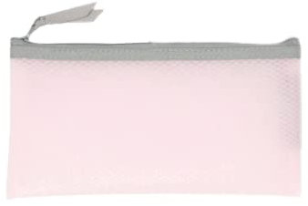 Craftelier - Federmäppchen mit Reißverschluss zur Aufbewahrung von Filzstiften und anderen Materialien für Scrapbooking und Bastelprojekte | Maße 22,5 x 13 cm - Altrosa und Grau