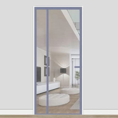 Fly Screen Door, 75 x 180 cm Insect Screen Balcony Door Magnetic Fly Curtain Fly Curtains Door Against Mosquito Mosquito Screen Balcony Door Adhesive Band mounting Patio Door Living Room Door Grey