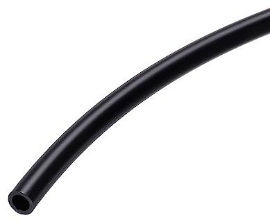 sourcing map Tuyau pneumatique, 6 mm de diamètre extérieur x 4 mm de diamètre intérieur x 15 m, tuyau de frein à air en nylon noir