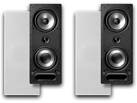 Polk Audio 265-RT 3 Way Vanishing in Wall Speakers - Pair (White)
