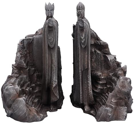 Nemesis Now Herr der Ringe Gates of Argonath Buchstützen, 19 cm, Harz, grau, offiziell Lizenziertes Herr der Ringe, Herr der Ringe Schaustück, aus feinstem Kunstharz gegossen, fachmännisch handbemalt