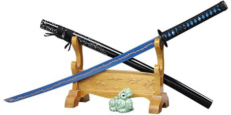 TIAYKO Japanskt Katana-svärd, Handgjord Bambu Trä Svärd, Samurai Bokken Svärd med Foder, Cosplay Vapen, Rollspel, Julklappar för Män och Kvinnor (102 cm)