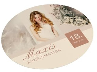 Untersetzer mit Text + Foto Personalisieren | Geburtstag | Konfirmation | 100 mm rund | Bierdeckel personalisiert | Menge Auswahl | Abitur | Einschulung (25 Stück)