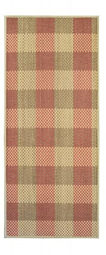 Hogar y Mas Alfombra BAMBÚ Natural Cuadros (Beige, 75X180CM)