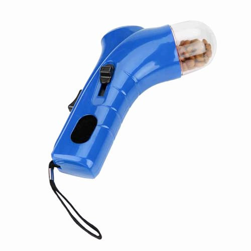 Pet Treat Launcher, Handheld Food Dispenser Feeding Launcher Dog Treat Dispenser with Button Dog Food Feeder Funny Interactive Tool