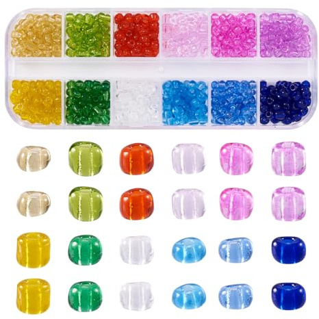 Boutigem 48 g 4 mm små rondelle glasfröpärlor färgglada kristall runda lösa pärlor hårpärlor för halsband armband smyckestillverkning gör-det-själv hantverk