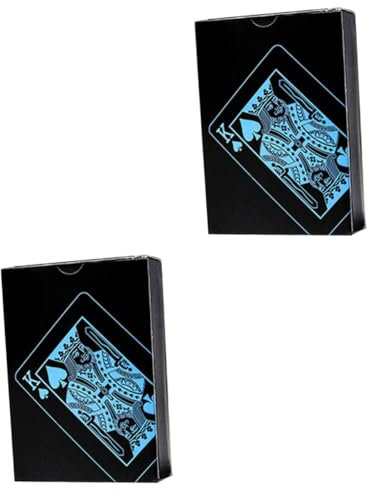 Abaodam 2sätze wasserdichte PVC Spielkarten Kreatives Wiederverwendbares Poker-Set Blau Für Spieleabende Mit Familie Und Freunden Mit Praktischer Aufbewahrungsbox